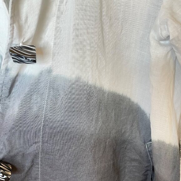 Cupcake International Linen Ombre Topper With Acrylic Buttons, L - Picture 8 of 12